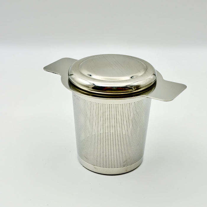 Stainless Steel Infuser Straight-sided Basket with Double Handle & Lid