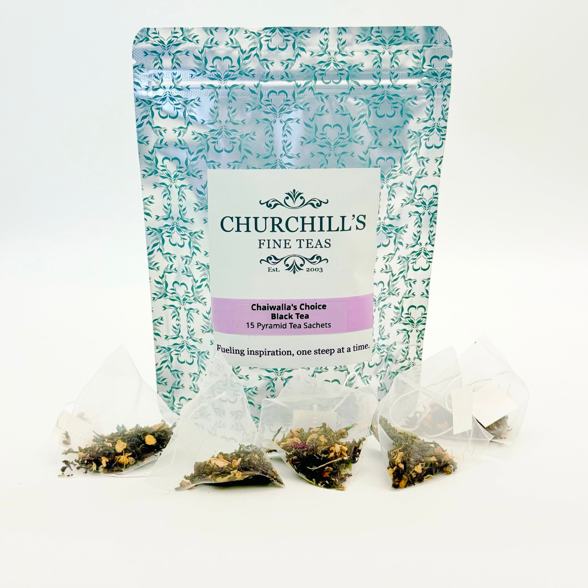 Chaiwalla's Choice Black Tea 15 Ct. Pyramid Tea Sachet Pouch