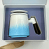 Ceramic Tea Mug with Lid, Infuser, and Wooden Handle - 12oz