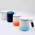 Ceramic Tea Mug with Lid, Infuser, and Wooden Handle - 12oz