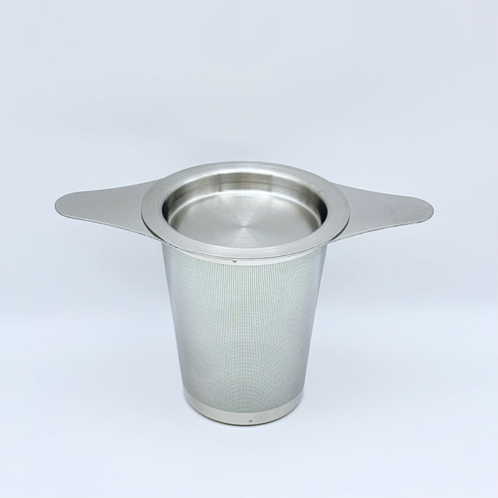 Stainless Steel Infuser Tapered Basket with Double Handle & Lid
