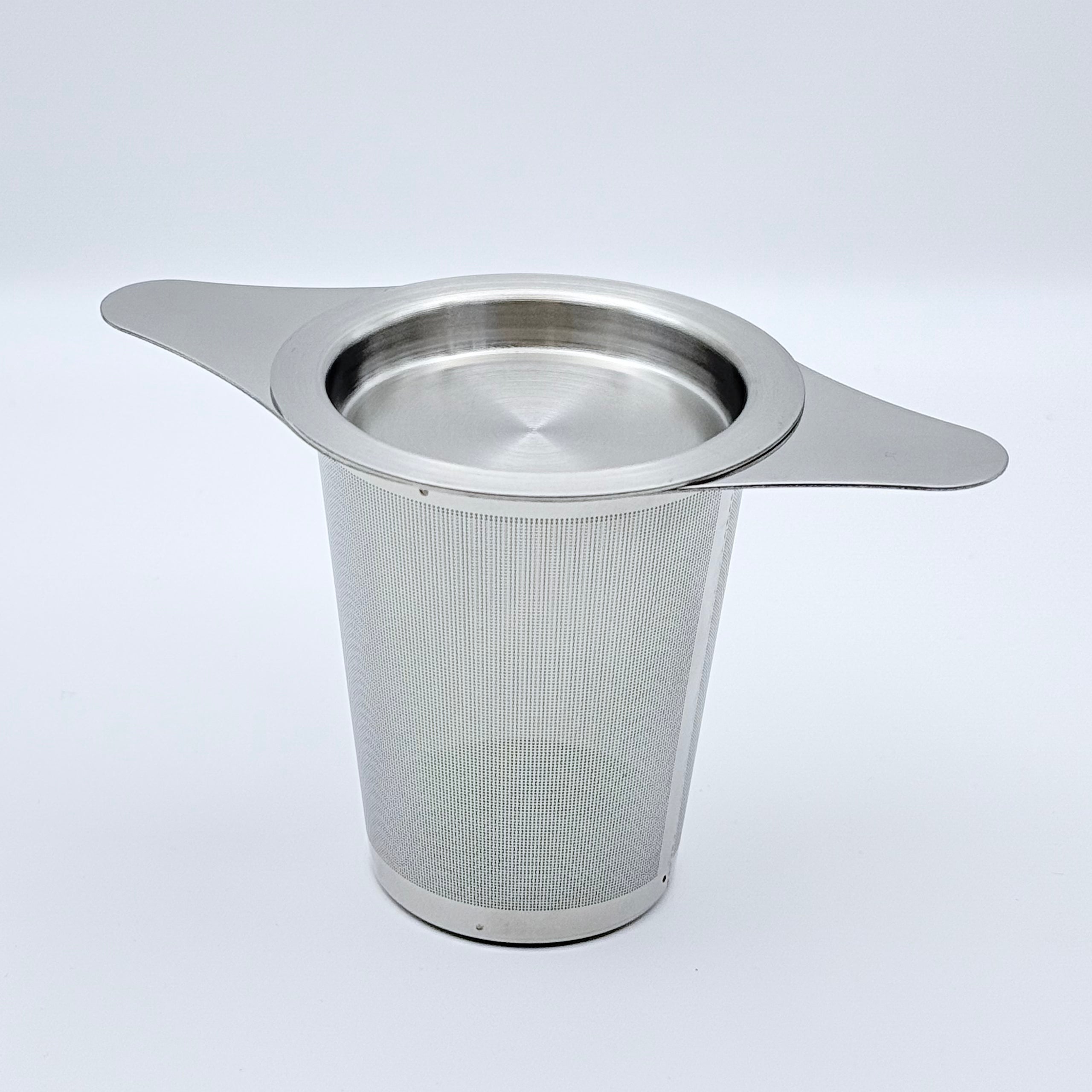 Stainless Steel Infuser Tapered Basket with Double Handle & Lid