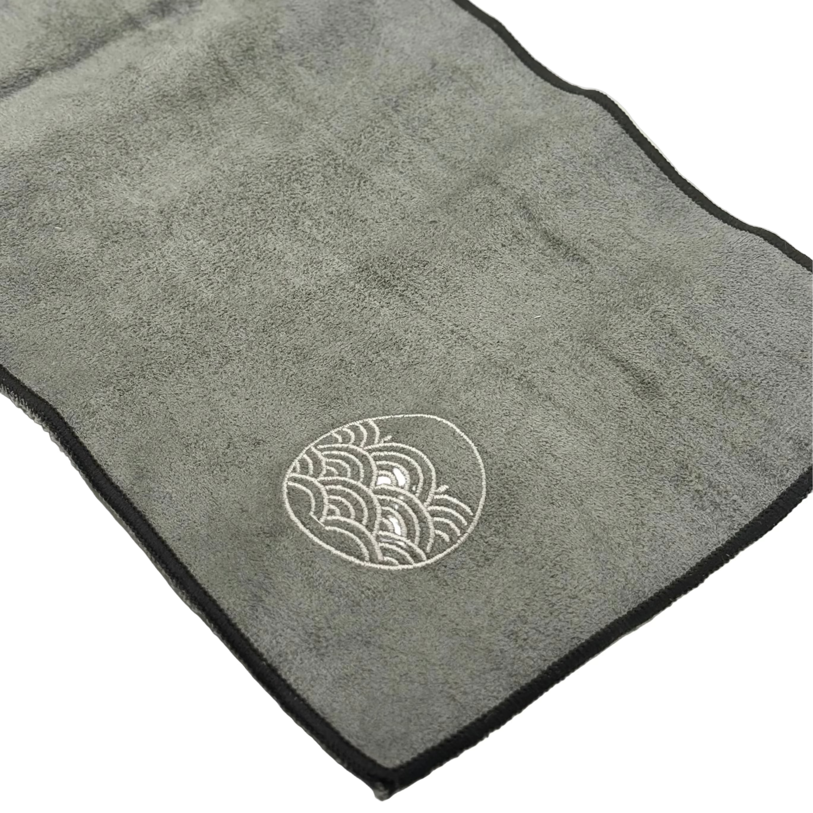 Embroidered Double-Sided Faux Suede Tea Towel – Soft, Absorbent Plush Fabric
