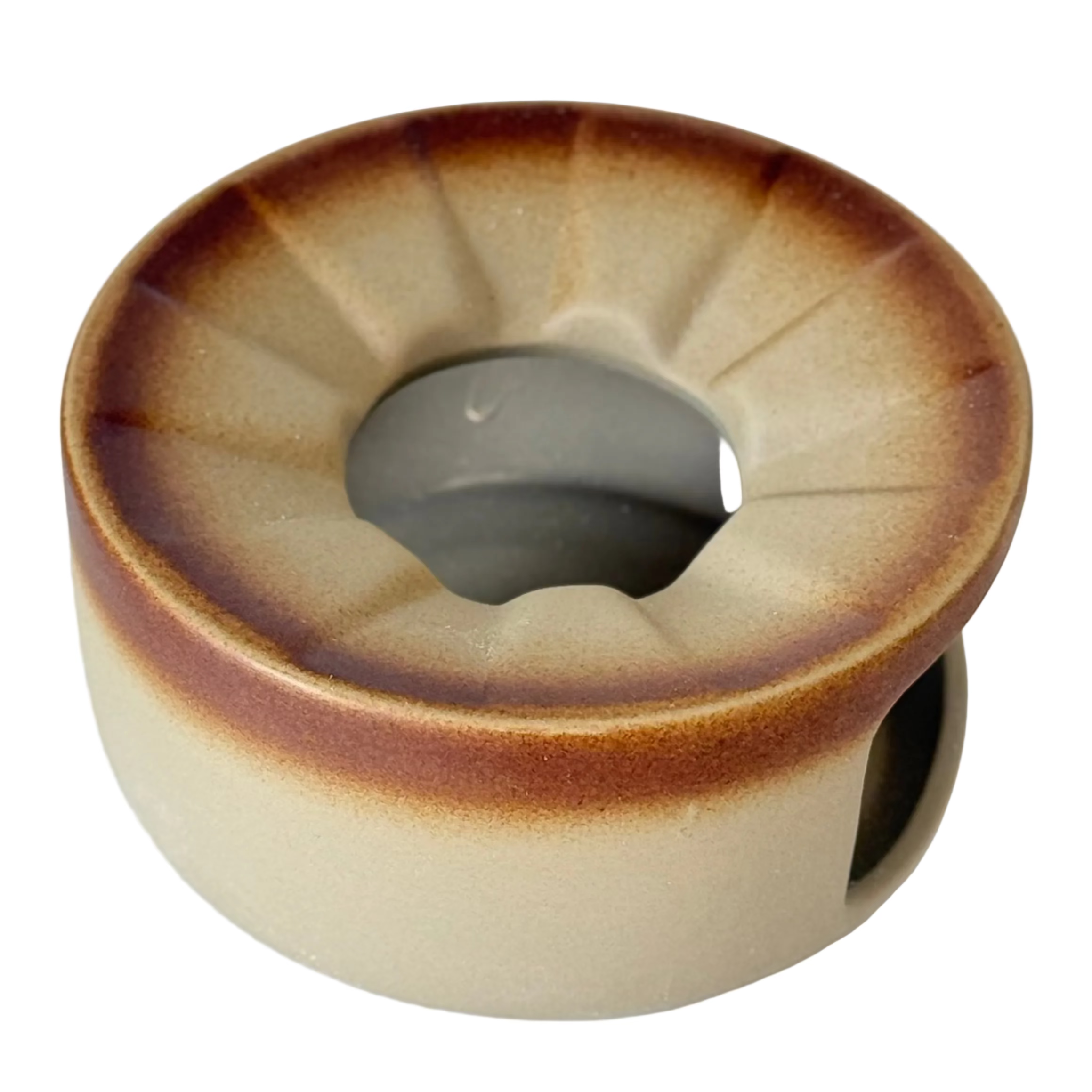 Coarse Earthenware Teapot Warmer with Ridged-top design
