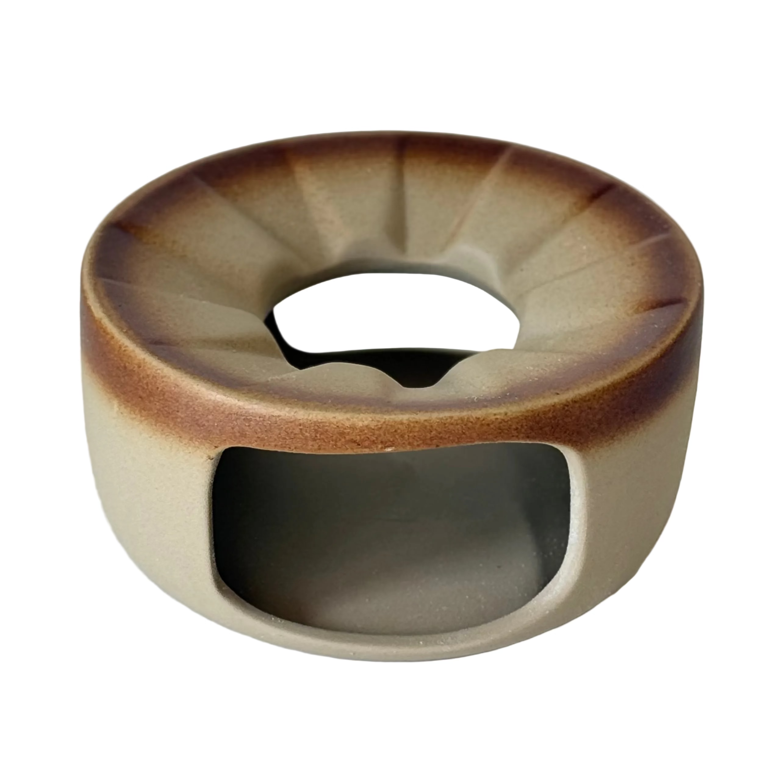 Coarse Earthenware Teapot Warmer with Ridged-top design