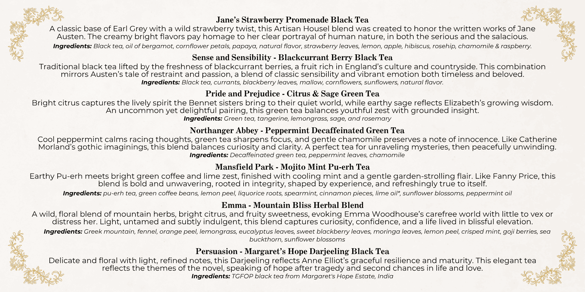 The Jane Austen's Jubilee Tea Collection