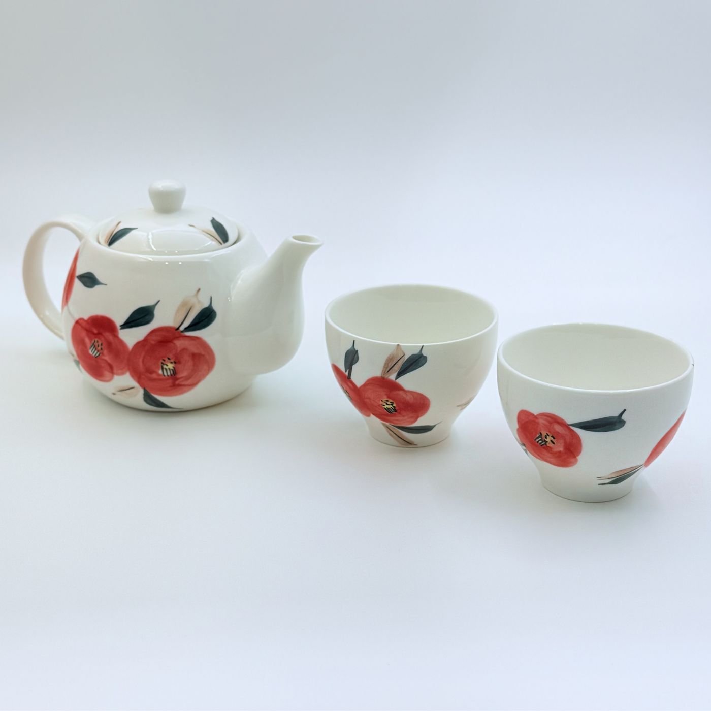 Japanese Style Hand-painted Ceramic Tea Set with Infuser