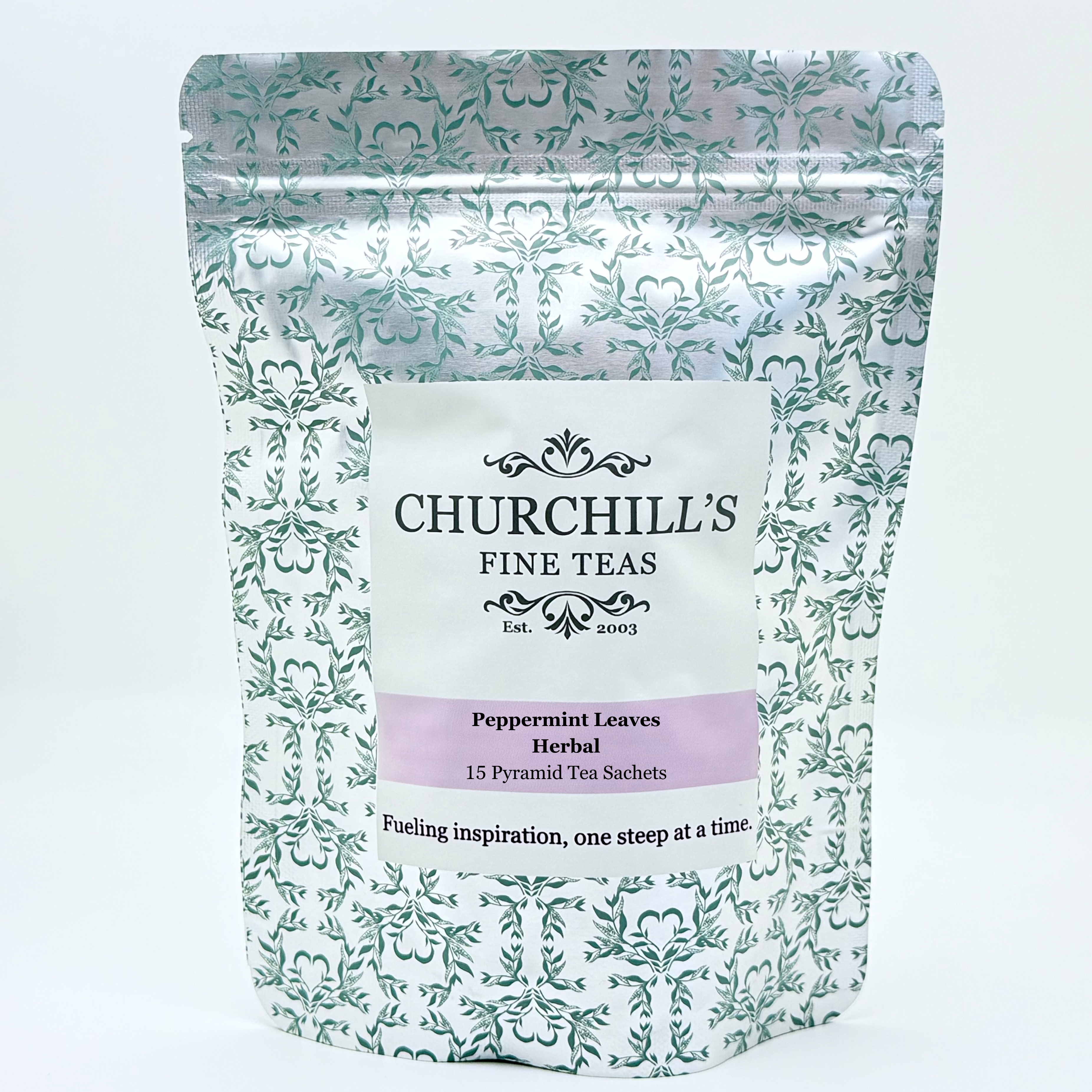Peppermint Leaves Herbal 15 Ct. Pyramid Tea Sachet Pouch
