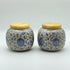 Ceramic Travel Tea Container Set with Bamboo Lids 1-1.5 oz