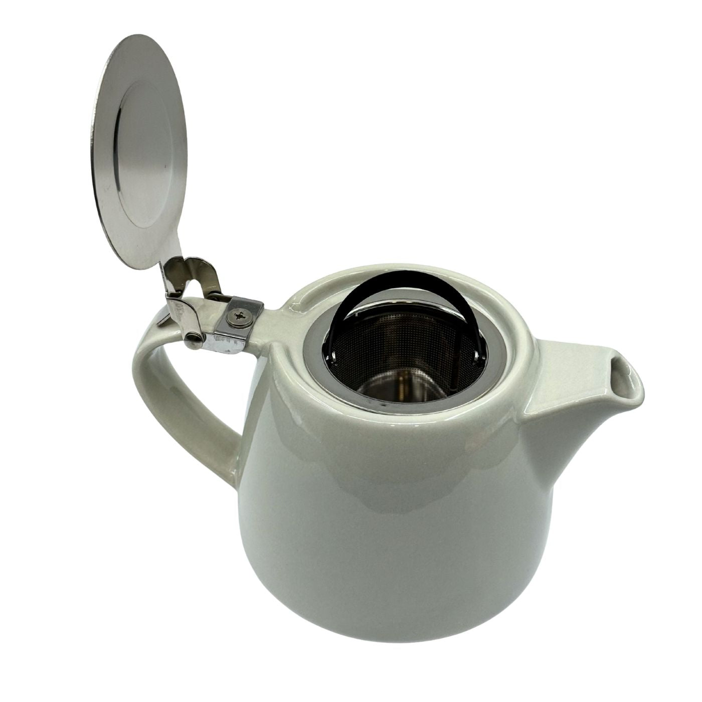 Ceramic Teapot with Infuser and Hinged-Lid 16oz